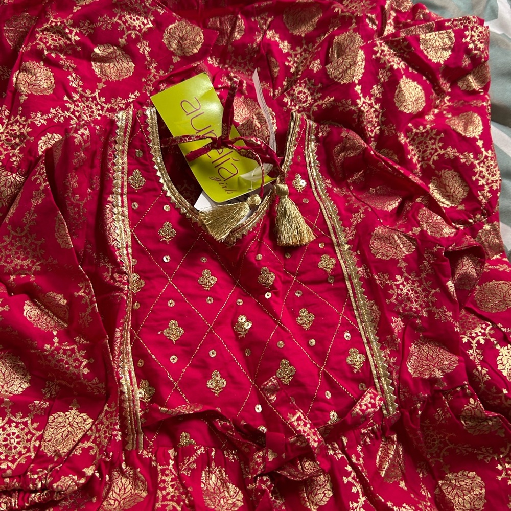 Aurelia Red and Gold Dress